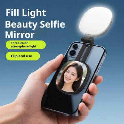 MagSafe selfie light mirror for phone selfies and makeup