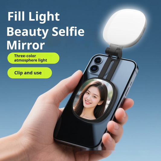 MagSafe selfie light mirror for phone selfies and makeup