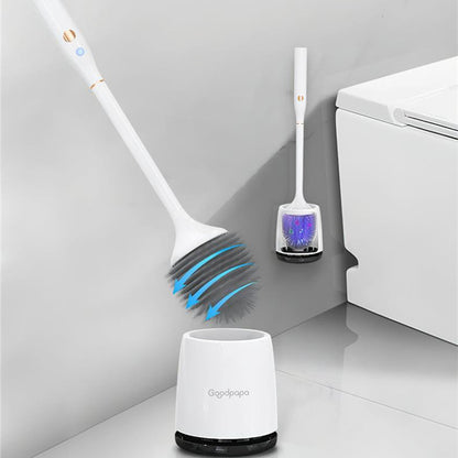 Electric toilet brush for bathroom cleaning