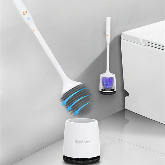 Electric toilet brush for bathroom cleaning